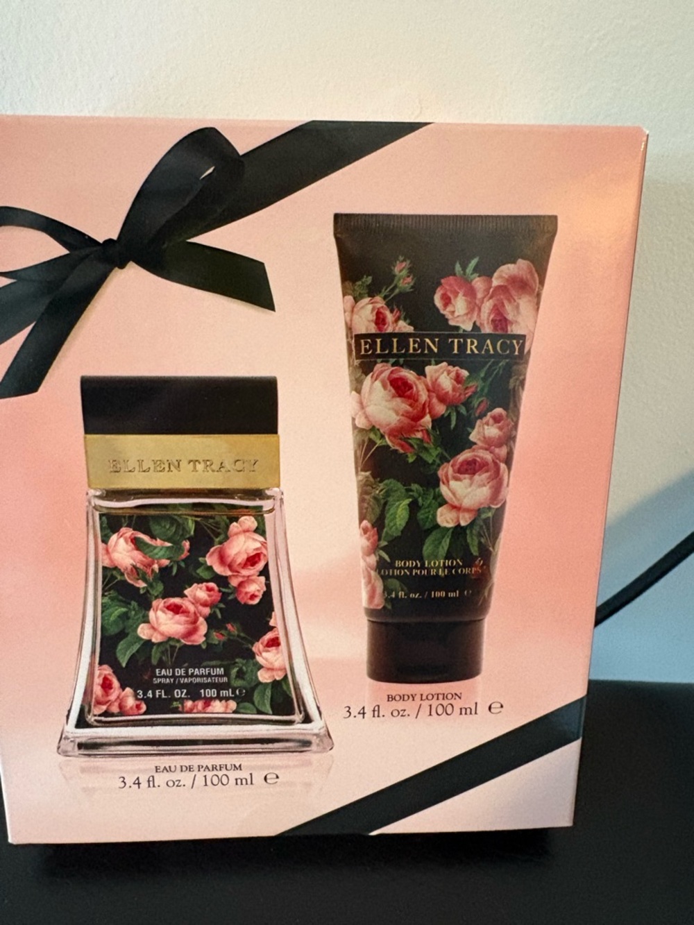 Ellen Tracy Pink Floral Perfume & Lotion Gift Set